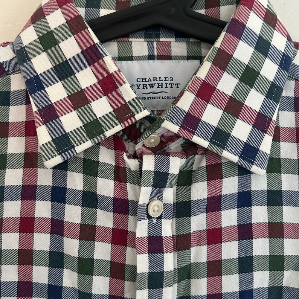 Charles Tyrwhitt Red, Green, and Blue Check Shirt